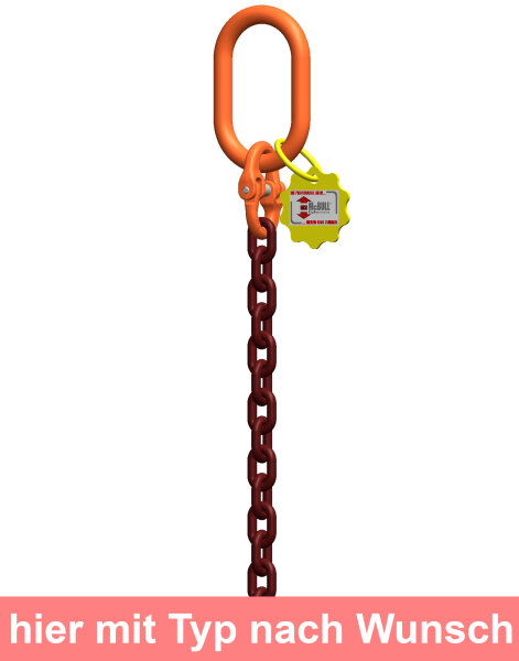 McBULL® 1-Strang-Kettengehänge, GK10, PAS-Kette, 7 mm, 1 Meter, Typ3 HPX17SLTyp3