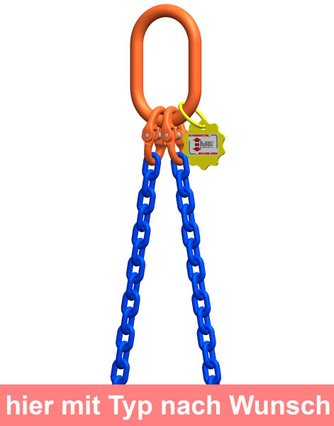 McBULL® 2-Strang-Kettengehänge, GK10, Sondergüte-Kette, 20 mm, 1 Meter, Typ8 HX220SLTyp8