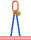 McBULL® 2-Strang-Kettengehänge, GK10, Sondergüte-Kette, 20 mm, 1 Meter, Typ8 HX220SLTyp8
