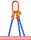McBULL® 3-Strang-Kettengehänge, GK10, Sondergüte-Kette, 7 mm, 1 Meter, Typ1 HX37SLTyp1