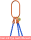 McBULL® 3-Strang-Kettengehänge, GK10, Sondergüte-Kette, 10 mm, 1 Meter, Typ1K25 HX310SLTyp1K25
