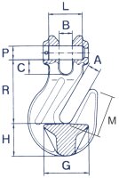 CARTEC® Verkürzungshaken(Gabelkopf und Sicherung), GK10, 10 mm CX91F