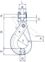 CARTEC® Self-Locking-Haken(Gabelkopf), GK10, 20 mm CSCX20