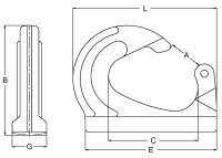 McBULL® Anschweißhaken, GK8, 2000 kg CASH2