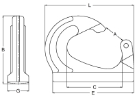 McBULL® Anschweißhaken, GK8, 8000 kg CASH8