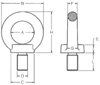 CARTEC® Ringschraube (fixiert), GK8, M10,1000 kg (0°) RSH10