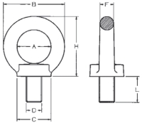 CARTEC® Ringschraube (variabel), GK8, M10, 250 kg (90°)/1000 kg (0°) RSHV10