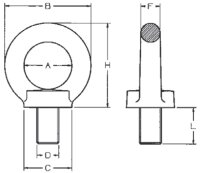 CARTEC® Ringschraube (variabel), GK8, M12, 400 kg (90°)/1600 kg (0°) RSHV12