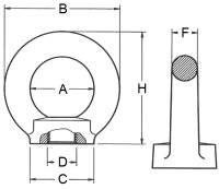 Ringmutter, DIN 582, galv. verz., C15E, M42 RM42
