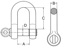 McBULL® Schäkel, hochfest, gerade, Augbolzen, 13/4, 25 t SH250