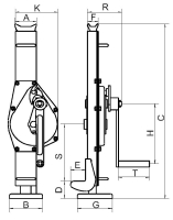 McBULL® Stahlwinde (feste Hubklaue)  FS115-436