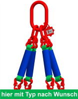 McBULL® 4-Strang-Rundschlingengehänge, 1 Meter, 0-45° = 10500 kg/45-60°= 7500 kg, Typ6 RSG45000SLTyp6