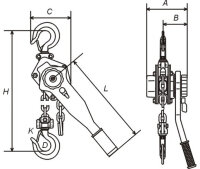 Mehrpreis je 1 m Hub für McBULL® Ratschenzug, 3 t LRZ3000MEHR