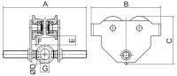 McBULL® Rollfahrwerk, 1,0 t, 58-220 mm CRF10001