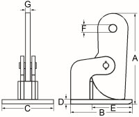 McBULL® Horizontal Hebeklemme, 5 t(pro Paar), 0-100 mm CHHK5000100