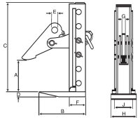 McBULL® Horizontal Hebeklemme(verstellbar), 4,5 t(pro Paar), 0-240 mm CHHKV4500240