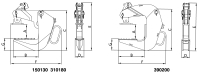 McBULL® Schachtrohrgreifer, 3 t, 90-200 mm MBSRG390200