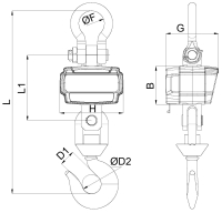 McBULL® Digitale Kranwaage, 3 t CDKW3000