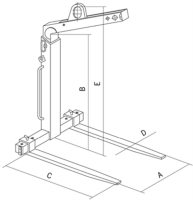 McBULL® Ladegabel (automatischer Gewichtsausgleich), 2 t CLG20VA