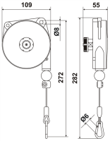 McBULL®  Balancer/Federzug, 2-3 kg, 1,6 m MCB9313