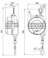 McBULL®  Balancer/Federzug, 4-7 kg, 2 m MCB9354