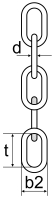 Rundstahlkette DIN 5685/C, 3 mm, galv. verz., 30 m C3GV