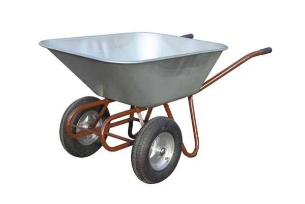 Müba Zweirad Schubkarre 72570 mit ganzer Drahteinlage, 150 Liter Mulde, 300 kg Tragfähigkeit