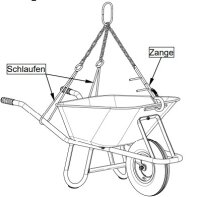 MÜBA Schubkarrengehänge 72410 verzinkt, 250 kg Tragfähigkeit, TÜV GS geprüft
