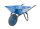 MÜBA Schubkarre Fagro F85 72610 blau lackiert, demontiert, 85 Liter, 200 kg Tragkraft