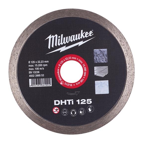 MILWAUKEE Keramik u. Naturstein, geschlossen Diamanttrennscheibe DHTi 125 mm I 0,22kg 4932399553