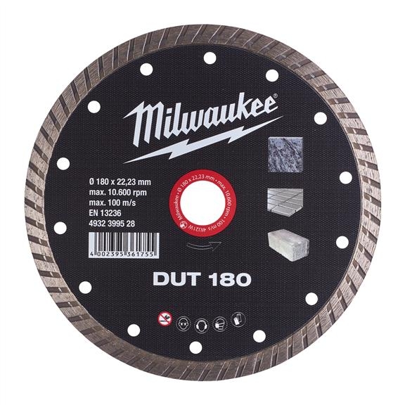 MILWAUKEE Universal geschlossen Diamanttrennscheibe DUT 180 mm I 0,555kg 4932399528