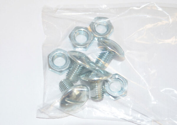 MÜBA Schrauben und Muttern Satz 74020 für Standard, 4 Stück, Stahl verzinkt
