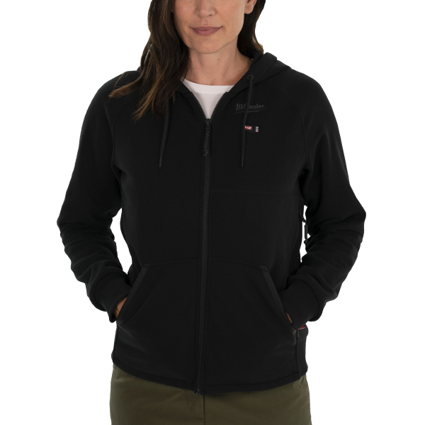 MILWAUKEE 12 V Akku-Heiz-Kapuzenpullover Damen schwarz, ohne Akku u. Ladegerät M12HHLBL1-0(L) I 1,6kg 4932480092