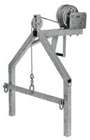 MÜBA Handwinde mit Gestell für Schuttrutsche...
