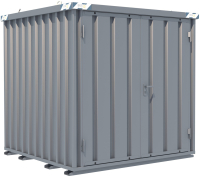 BOS SchnellbauContainer 2x2m, 2-flügelige Tür(1750x1890mm) auf der 2m Seite  I SC3000+2x2-SZ