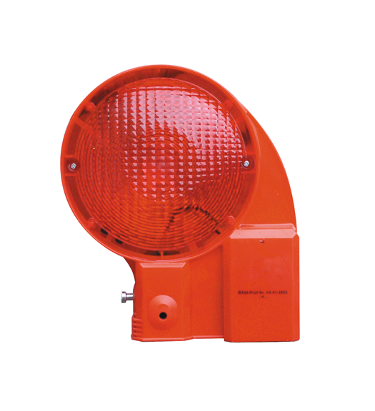 MÜBA LED-Bakenleuchte 19451 einseitig rot, BASt-geprüft, Blink- und Dauerlicht