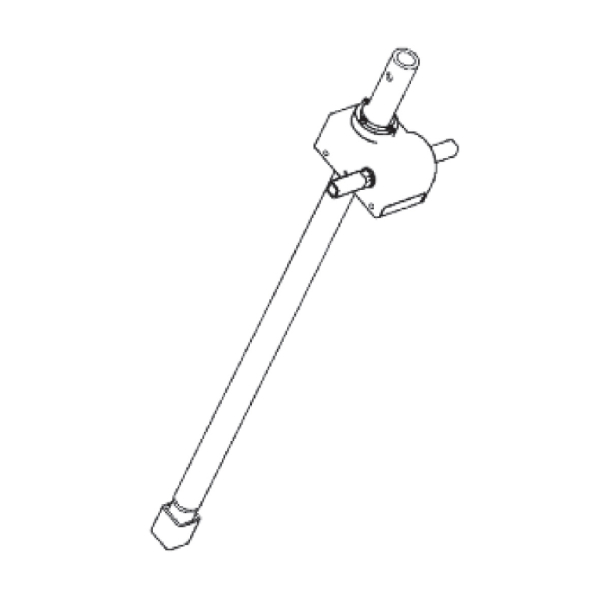 MÜBA Spindel für Kragarmlift Tr40x7mm mit Spindelgetriebe und Sicherungsmutter galv. verzinkt