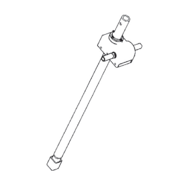 MÜBA Spindel für Kragarmlift 12363 galvanisch verzinkt, Tr40x7 mm, mit Spindelgetriebe und Sicherungsmutter