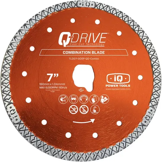 IQ POWERTOOLS 180mm Q-Drive-Sägeblatt, orange I 0,45kg TLD180-1.40P-QD-Combo