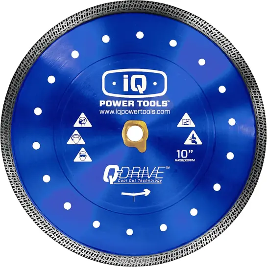 IQ POWERTOOLS 254mm Q-Drive-Sägeblatt, blau I 0,91kg TLD254-1.54P-QD-MB1