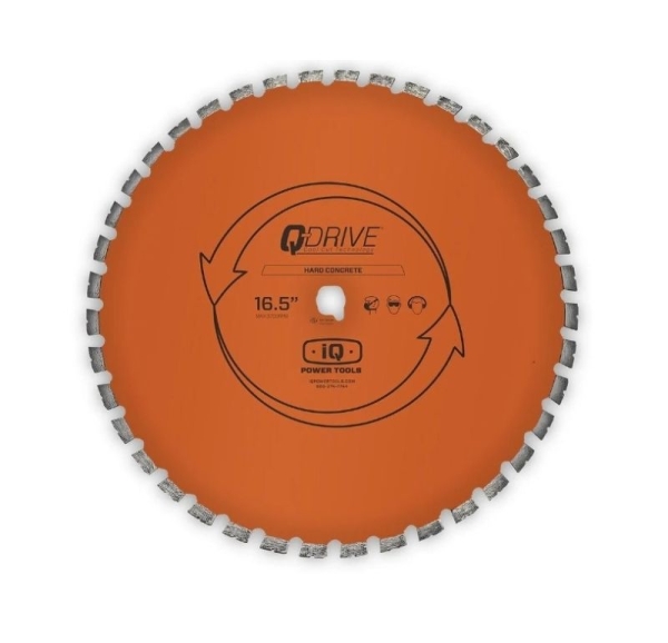 IQ POWERTOOLS 420mm segmentiertes Q-Drive Sägeblatt mit geräuscharmem Kern, orange I 3,18kg MASQX420-3-QD-HM2