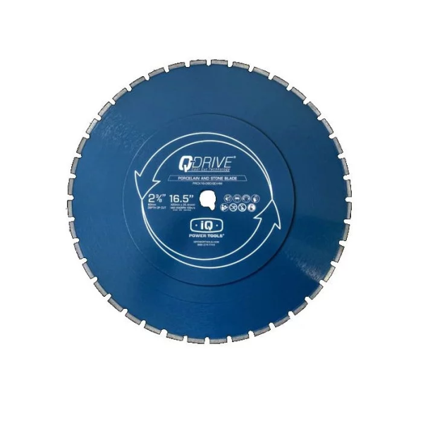 IQ POWERTOOLS 420mm segmentiertes Q-Drive Sägeblatt mit geräuscharmem Kern, blau I 3,18kg PRCX414-2.40-QD-HM