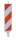 MÜBA Kunststoffbakenblatt mit Folie RA 2/B, Schraffe einseitig linksweisend, weißer Bakenkörper 1320 x 290 mm