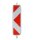 MÜBA Kunststoffbakenblatt mit Folie RA 1/A, Pfeilförmig doppelseitig linksweisend, weißer Bakenkörper 1320 x 290 mm
