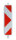 MÜBA Kunststoffbakenblatt mit Folie RA 2/B, Pfeilförmig doppelseitig rechts/ linksweisend, weißer Bakenkörper 1320 x 290 mm