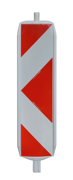 MÜBA Kunststoffbakenblatt 19083 weiß, pfeilförmig linksweisend, doppelseitig, Folie RA 2/B, 1320 x 290 mm