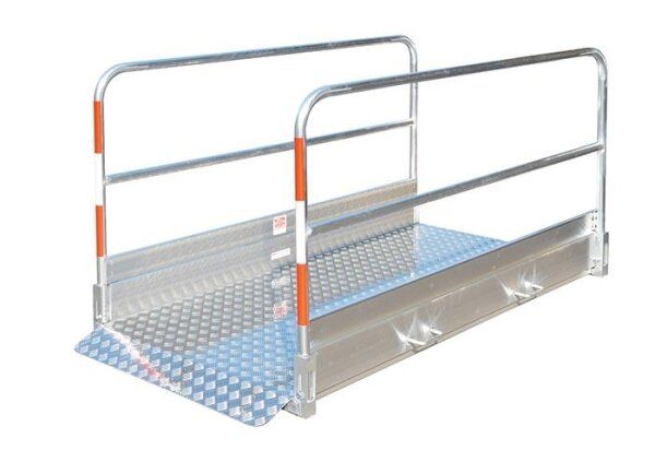 MÜBA Aluminium-Grabenbrücke 19635 klappbar nach ZTV-SA, 2,00 m Nutzlänge, 200 kg/m² Tragfähigkeit