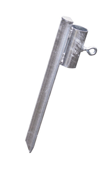 MÜBA Einschlagpfosten 19752 verzinkt, für Rundrohre Ø 60 mm, Länge 0,60 m