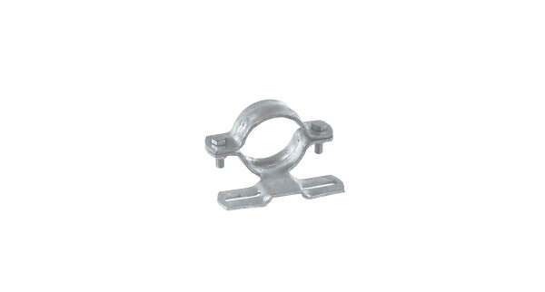 MÜBA Rohrschelle R1 19940 verzinkt, für Rohrpfosten Ø 60 mm, 70 mm Lochabstand