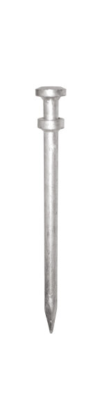 MÜBA Erdnagel 29250 mit unterem Kranz, Stahl geschmiedet und verzinkt, Ø 25 x 490 mm